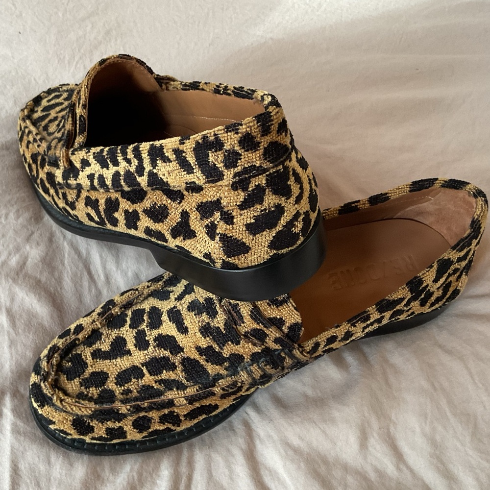 Re / Done LEOPARD Animal PRINT LOAFERS Leather Sole 40 (US Size 9.5 to 10) - Picture 9 of 9